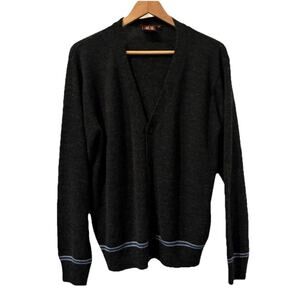 Habber & Dasher Whimsic Alley Men’s Gray Sweater Cardigan Sz Large